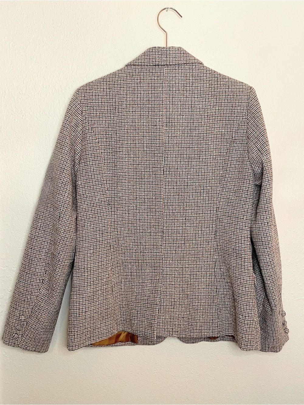 Fate Brown Houndstooth Tailored Blazer M - Picture 2 of 10